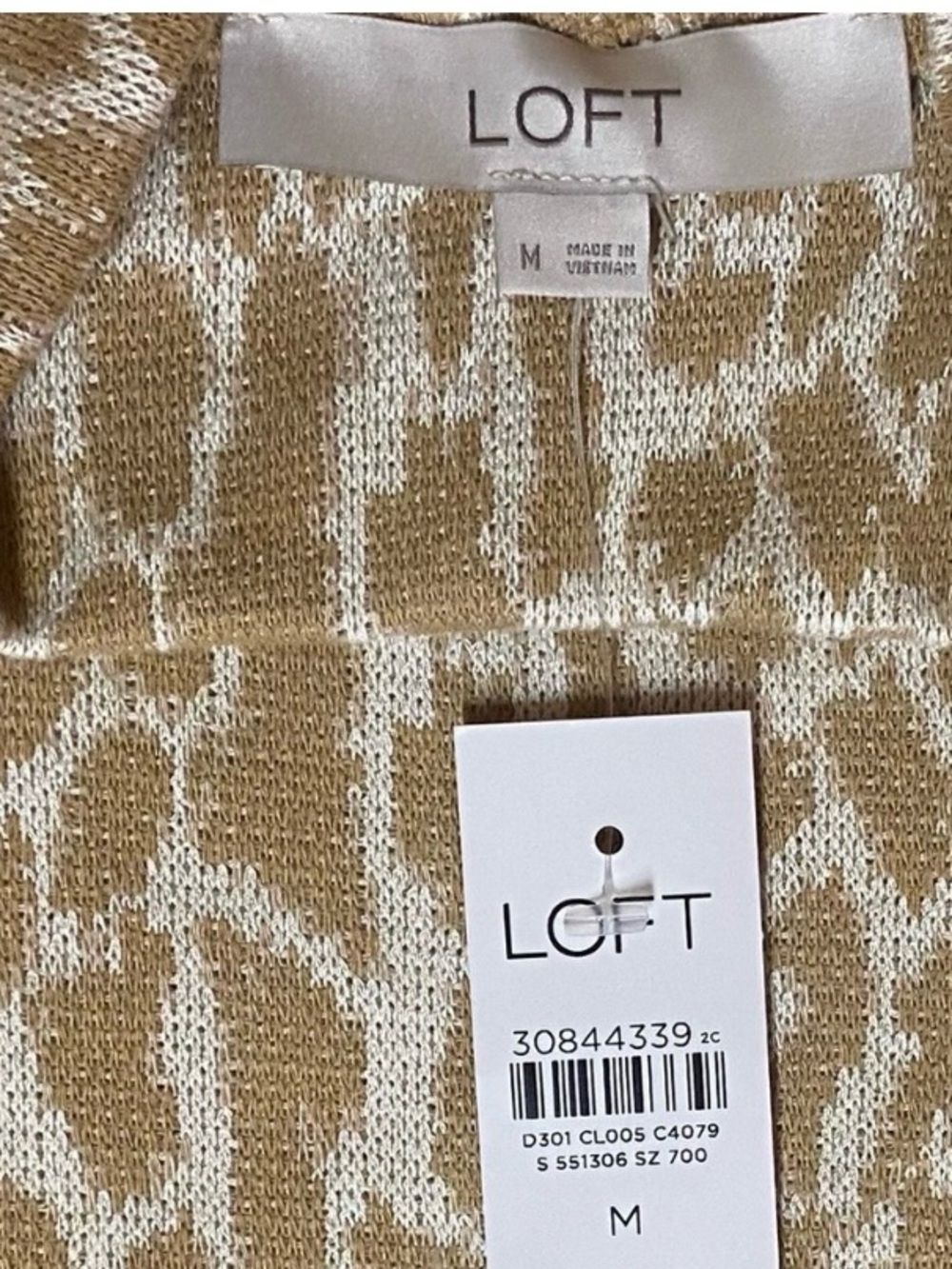 LOFT MOCKNECK PULLOVER ANIMAL PRINT SWEATER SIZE MEDIUM - Picture 3 of 11